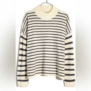 Madewell sweater XS NWT - Stripe Play Mock Neck pullover